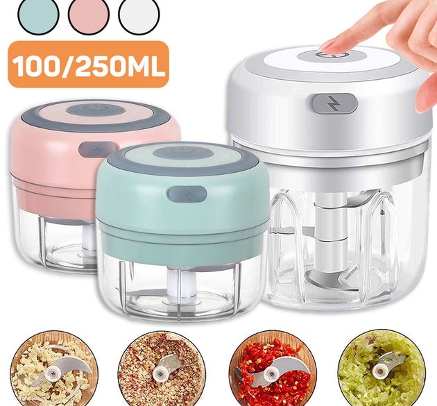 Mini Electric Garlic Chopper USB Charging Ginger Masher Machine Sturdy Durable Chili Vegetable Crusher Kitchen Tool