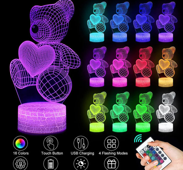 3D Lamp Acrylic USB LED Night Lights Neon Sign Lamp Xmas Christmas Decorations For Home Bedroom Birthday Decor Valentines Day Gifts