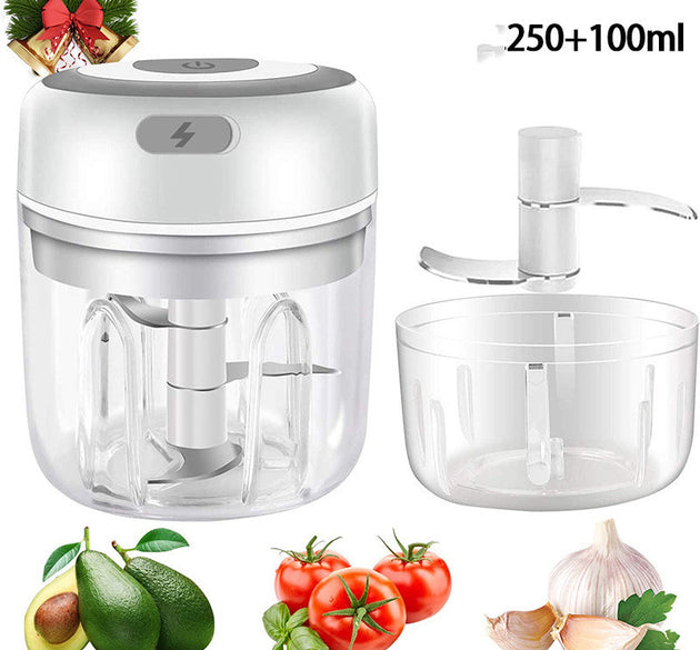 Mini Electric Garlic Chopper USB Charging Ginger Masher Machine Sturdy Durable Chili Vegetable Crusher Kitchen Tool