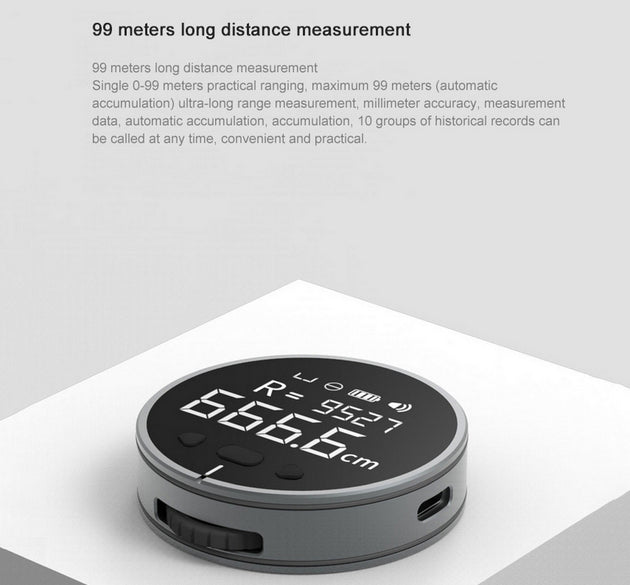 Distance Measuring Instrument Electronic Measuring Ruler Tape Measure High Definition Digital LCD High Precision Electronic Measuring Ruler Tool