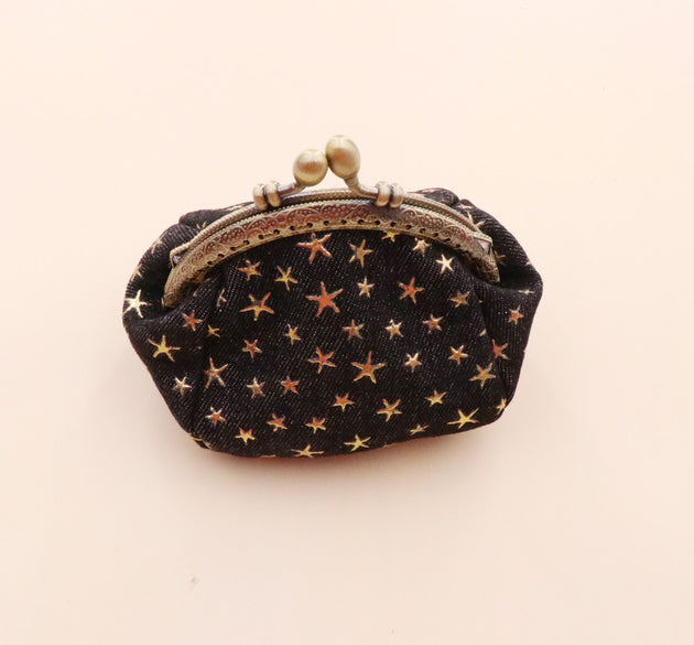 Denim Cloth Vintage Handmade Women's Hand-held Coin Purse Hasp Card