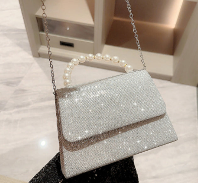 Women's Rhinestone Banquet With Evening Dress Small Bag